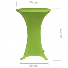 Husă elastică pentru masă, 70 cm, verde, 2 buc. - Img 5