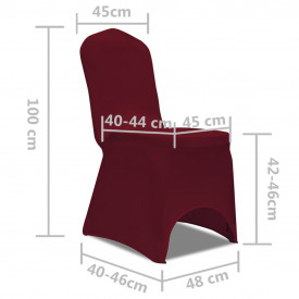 Husă elastică pentru scaun, bordo, 4 buc. - Img 8