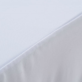 Huse elastice masă lungi, 2 buc., alb, 243 x 76 x 74 cm - Img 3
