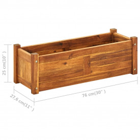 Jardinieră din lemn de salcâm 76x27,6x25 cm - Img 6