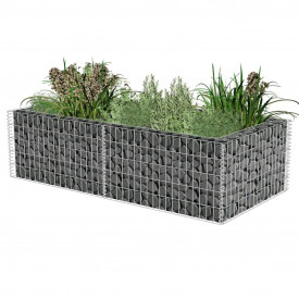 Jardinieră gabion 180 x 90 x 50 cm