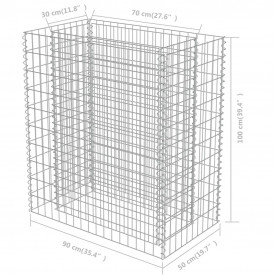 Jardinieră gabion, 90x50x100 cm, oțel galvanizat - Img 8