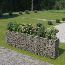 Jardinieră gabion din oțel galvanizat, 360 x 50 x 100 cm