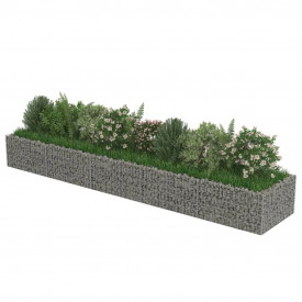 Jardinieră gabion din oțel galvanizat, 450 x 90 x 50 cm - Img 4