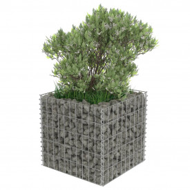 Jardinieră gabion, oțel galvanizat, 50 x 50 x 50 cm - Img 4