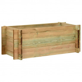 Jardinieră grădină legume și flori, lemn de pin tratat, 80 cm