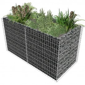 Jardinieră pentru plante din oțel, 180 x 90 x 100 cm, argintiu