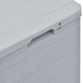 Ladă de depozitare pentru grădină, 90 L, gri deschis - Img 5