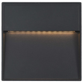 Lămpi de perete LED de exterior, 2 buc., negru, 3 W, pătrat - Img 4