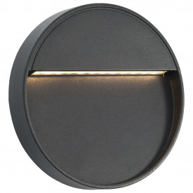 Lămpi de perete LED de exterior, 2 buc., negru, 3 W, rotund - Img 2