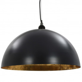 Lustre, 2 buc., negru și auriu, 50 cm, semisferic, E27 - Img 5
