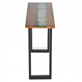 Masă consolă Lemn de tec 100 x 35 x 75 cm - Img 5