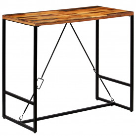 Masă de bar din lemn masiv reciclat, 120 x 60 x 106 cm - Img 10