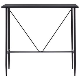 Masă de bar, negru, 120 x 60 x 110 cm, MDF
