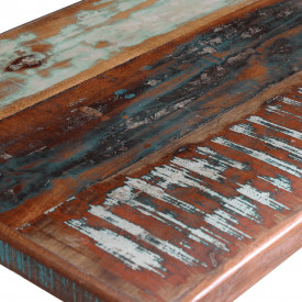 Masă de bucătărie din lemn masiv reciclat, 120 x 60 x 76 cm - Img 7