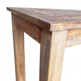 Masă de bucătărie din lemn masiv reciclat, 120 x 60 x 77 cm - Img 5