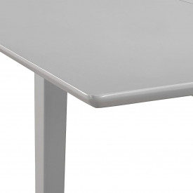 Masă de bucătărie extensibilă, gri, (80-120)x80x74 cm, MDF - Img 5