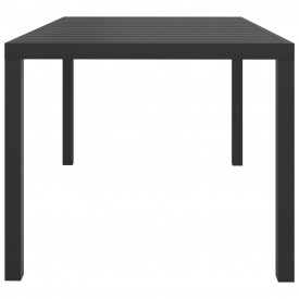 Masă de grădină WPC aluminiu 150x90x74 cm, negru - Img 3