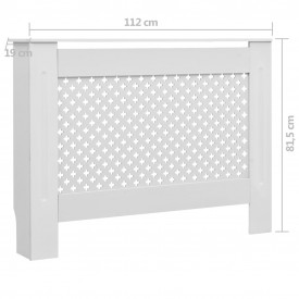 Mască pentru calorifer, MDF, 112x19x81,5 cm, alb - Img 7