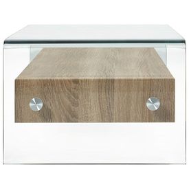 Măsuță de cafea, transparent, 98x45x31 cm, sticlă securizată - Img 2