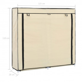 Pantofar cu husă, crem, 115x28x110 cm, material textil - Img 8