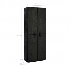 Pantofar, negru, 60 x 30 x 166 cm, material textil - Img 8