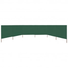 Paravan anti-vânt cu 6 panouri, verde, 800 x 80 cm, textil - Img 3