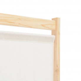 Paravan cameră, 6 panouri, crem, 240x170 x4 cm, material textil - Img 6
