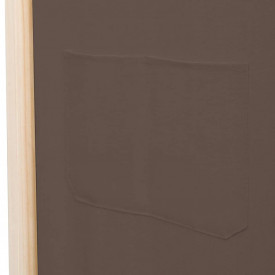 Paravan de cameră cu 5 panouri maro 200x170x4cm material textil - Img 7