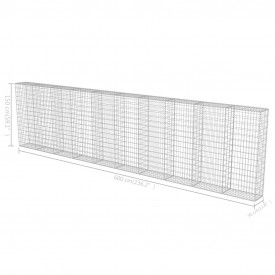 Perete gabion cu capace, oțel galvanizat, 600 x 30 x 150 cm - Img 6