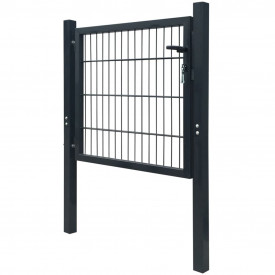 Poartă 2D pentru gard (simplă) 106 x 130 cm, gri antracit - Img 3