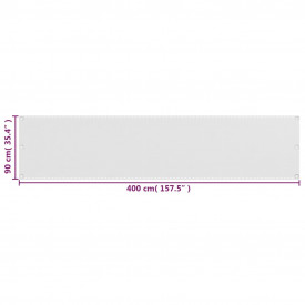 Prelată pentru balcon din HDPE, 90 x 400 cm, alb - Img 5