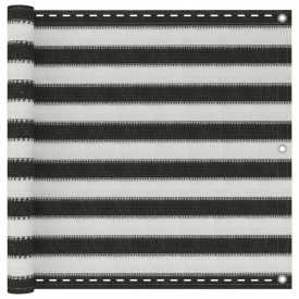 Prelată pentru balcon din HDPE, 90 x 600 cm, antracit și alb
