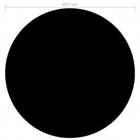 Prelată piscină, negru, 417 cm, PE - Img 3