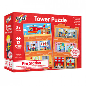 Puzzle turn pompieri Galt, 12 piese extra lungi, JGC1005545 - Img 2