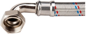 Racord flexibil hidrofor 1” FI cu cot, 1” FE, 25x600mm - Img 2