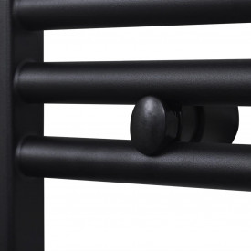 Radiator port-prosop încălzire baie, curbat, 500 x 1160 mm, negru - Img 4
