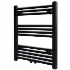 Radiator port-prosop încălzire centrală baie, drept, 600x764 mm, negru - Img 1