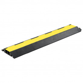 Rampă de protecție cabluri, 4 buc., 2 canale, cauciuc 101,5 cm - Img 2
