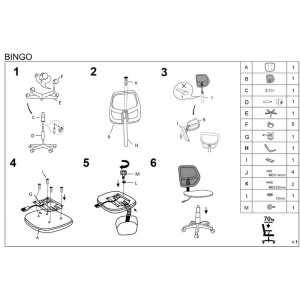 Scaun birou copii HM Bingo, stofa, baza polipropilena, inaltime reglabila, rotatie 360 , 70 kg, roz - Img 3