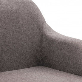 Scaun de sufragerie pivotant, gri taupe, material textil - Img 6