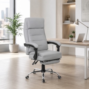 Scaun directorial OFF 425, piele ecologica, suport picioare, a-sincron, 120 kg