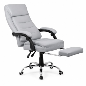 Scaun directorial OFF 425, piele ecologica, suport picioare, a-sincron, 120 kg - Img 2