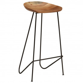Scaune de bar, 2 buc.,41x36x76 cm, lemn masiv de acacia - Img 2