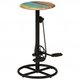 Scaune de bar, 2 buc., lemn masiv reciclat, 38 x 76 cm - Img 10