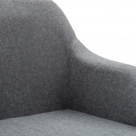 Scaune de sufragerie pivotante, 2 buc., gri deschis, textil - Img 8