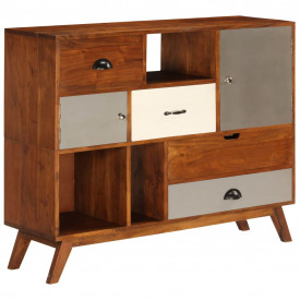 Servantă, 115 x 35 x 86 cm, lemn masiv de acacia - Img 2