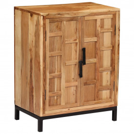 Servantă, lemn masiv de acacia, 60 x 35 x 76 cm, maro - Img 11