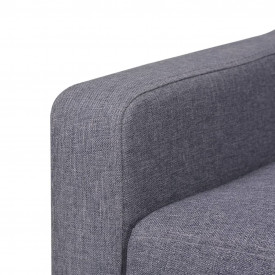 Set de canapele, 2 piese, material textil, gri - Img 9