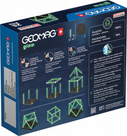 Set de constructie magnetic Geomag Glow 25 piese, 328 - Img 2